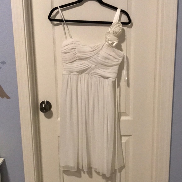 One shoulder white floral dress - Picture 1 of 2